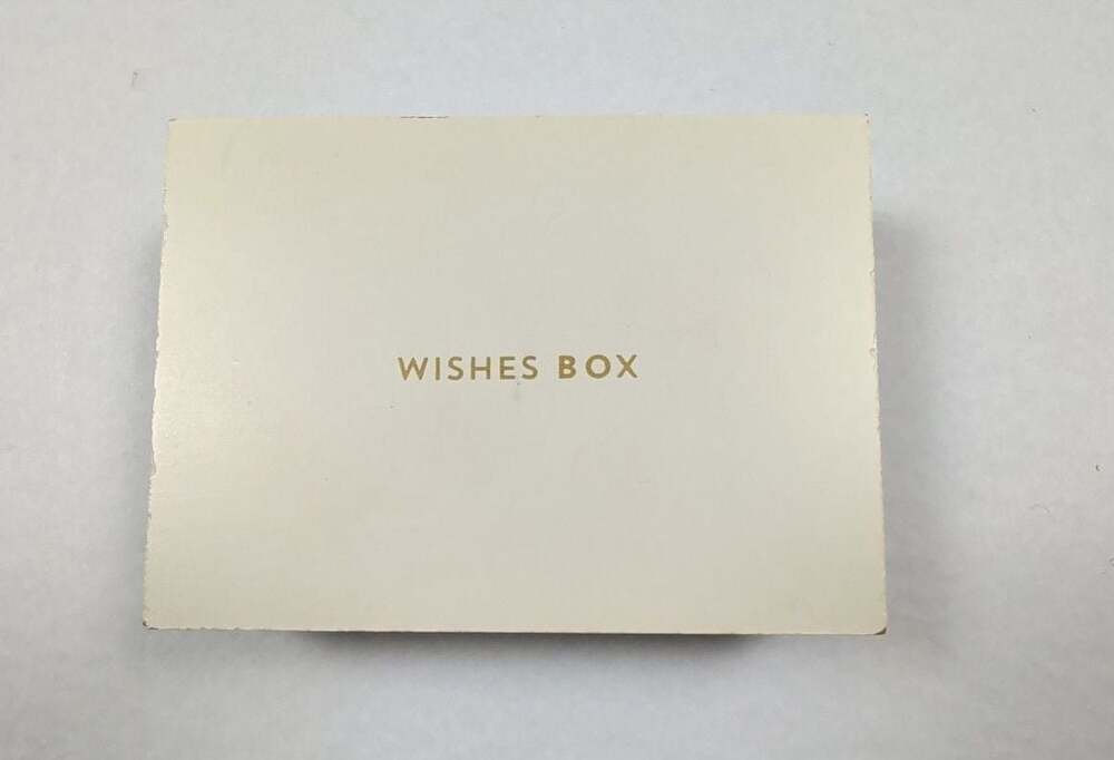 C.R. Gibson Wishes Small Trinket Box with Gold Geometric Pattern